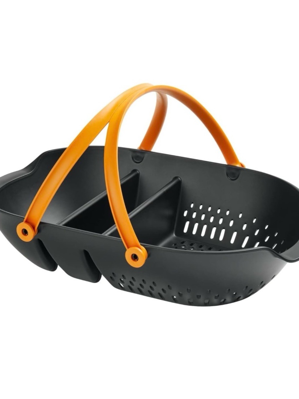 Fiskars Black/Orange Harvest Basket with Dual Handles - Picture 5 of 14